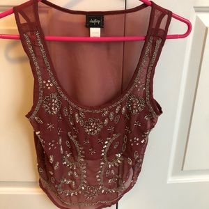 Sequin tank top